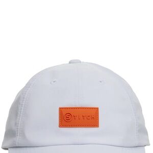 Stitch Golf White Cap with Orange Patch